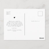 ミニマル3枚の写真コラージュ エレガントなベビーシャワー ポストカード (裏面)