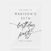 ミニマル30th誕生日パーティー歓迎 アクリルサイン (正面)