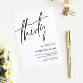 ミニマル30th誕生日招待状 招待状