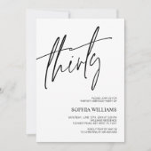 ミニマル30th誕生日招待状 招待状 (正面)
