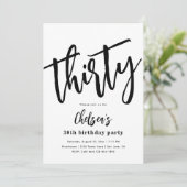 ミニマル30th誕生日招待状 |第30回 招待状 (スタンド正面)