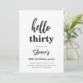 ミニマル30th誕生日招待状 |第30回 招待状