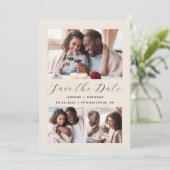 ミニマル3 – フォトコラージベージュ セーブザデート (スタンド正面)