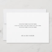 ミニマル3 Photo Script結婚のサンキューカード サンキューカード (裏面)