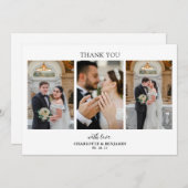 ミニマル3 Photo Script結婚のサンキューカード サンキューカード (正面/裏面)