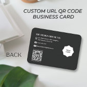 ミニマル3Dグラディエント黒ダイヤモンド幾何学模様 名刺