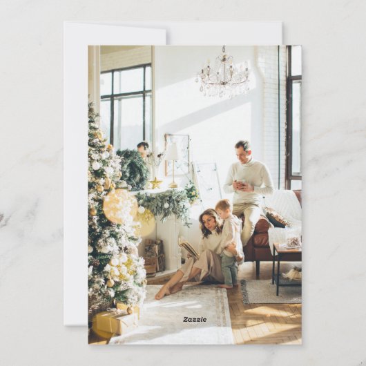 ミニマル4フォトコラージュモダンタイポグラフィ シーズンカード (裏面)