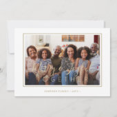 ミニマル4フォトコラージュ金ゴールドスクリプトChristmas シーズンカード (正面)