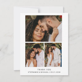 ミニマル4モダンフォトス結婚クリプト サンキューカード