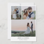 ミニマル4写真メリー&結婚した シーズンカード (正面)