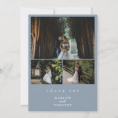 ミニマル4写真結婚のサンキューカード サンキューカード (正面)