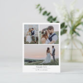 ミニマル4写真結婚の感謝 ポストカード (スタンド正面)