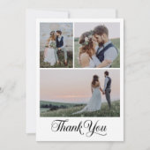 ミニマル4写真結婚の サンキューカード (正面)