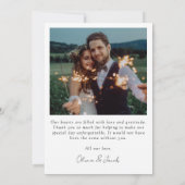 ミニマル4写真結婚の サンキューカード (裏面)