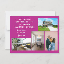 ミニマル4枚の写真を移動お知らせ ポストカード