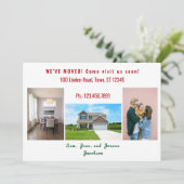 ミニマル4枚の写真を移動お知らせ 案内状 (スタンド正面)