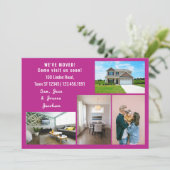 ミニマル4枚の写真を移動お知らせ 案内状 (スタンド正面)