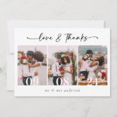 ミニマル4 Photo 結婚 Writhes's サンキューカード (正面)