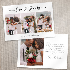 ミニマル4 Photo 結婚 Writhes's サンキューカード