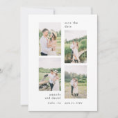 ミニマル5カスタムフォトウェディング日付を保存 招待状 (正面)