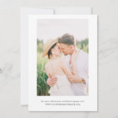 ミニマル5カスタムフォトウェディング日付を保存 招待状 (裏面)