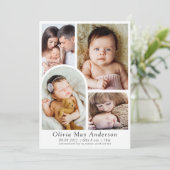 ミニマル5フォトアーチ誕生 案内状 (スタンド正面)