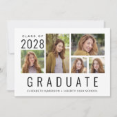 ミニマル5モダン枚のコラージュ 案内状 (正面)