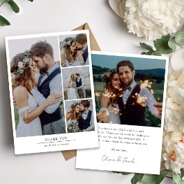 ミニマル5写真結婚の サンキューカード