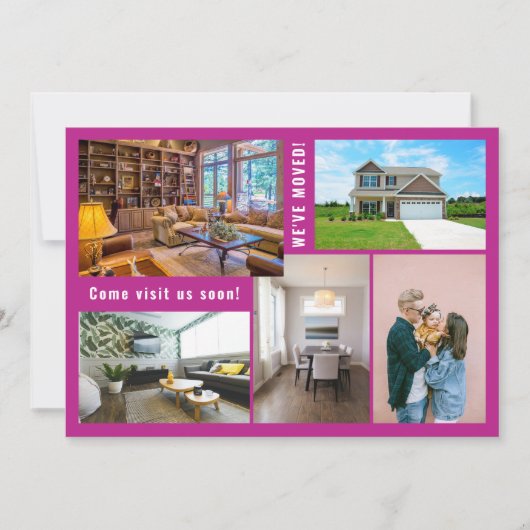 ミニマル5枚の写真お知らせ 案内状 (正面)