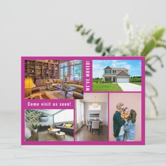 ミニマル5枚の写真お知らせ 案内状 (スタンド正面)