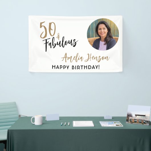 ミニマル50と素晴らしい写真50誕生日 横断幕 (トレードショー)