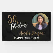 ミニマル50と素晴らしい写真50誕生日 横断幕 (横)