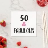 ミニマル50と素晴らしい文字誕生日パーティー スタンダードカクテルナプキン (インサイチュ)