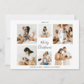 ミニマル6フォトコラージグリッドメリークリスマス シーズンカード (正面)