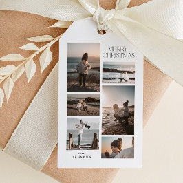 ミニマル6フォトコラージメリークリスマス ギフトタグ