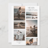 ミニマル6フォトコラージメリークリスマス シーズンカード (正面)