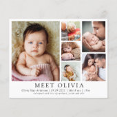 ミニマル6写真こんにちはベビー誕生のお知らせ (正面)