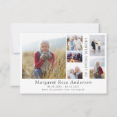 ミニマル6写真死別葬式 サンキューカード (正面)