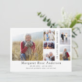 ミニマル6写真死別葬礼 招待状 (スタンド正面)