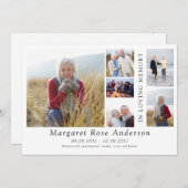 ミニマル6写真死別葬礼 招待状 (正面/裏面)