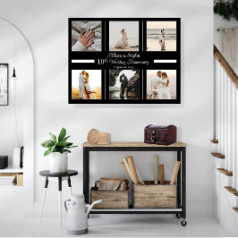 ミニマル6写真10結婚周年記念 キャンバスプリント