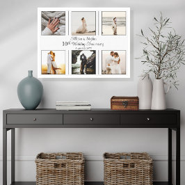 ミニマル6写真10結婚周年記念 キャンバスプリント