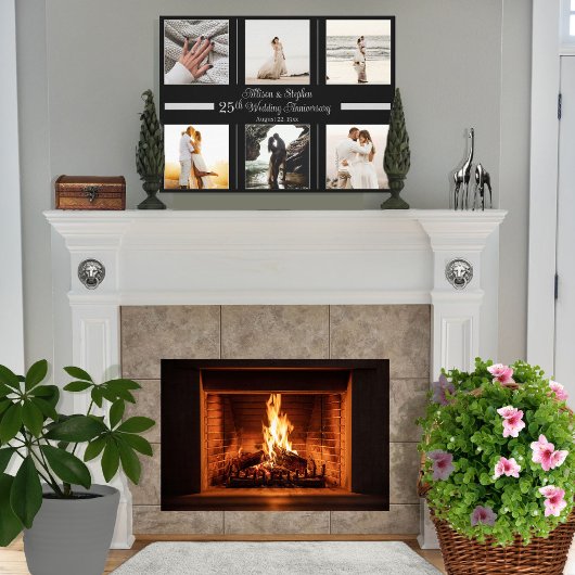 ミニマル6写真25結婚周年記念 キャンバスプリント