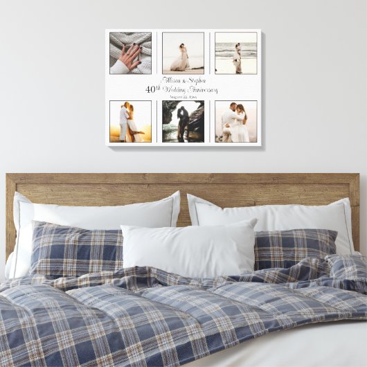 ミニマル6写真40結婚周年記念 キャンバスプリント (インサイチュ (寝室))