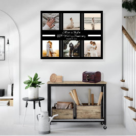 ミニマル6写真40結婚周年記念 キャンバスプリント