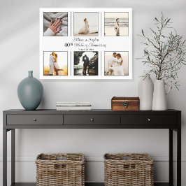 ミニマル6写真40結婚周年記念 キャンバスプリント