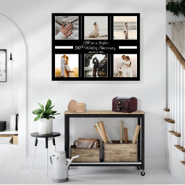 ミニマル6写真50結婚周年記念 キャンバスプリント