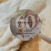 ミニマル60周年結婚記念写真 ラウンドシール