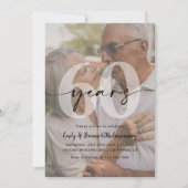 ミニマル60周年結婚記念写真 招待状 (正面)