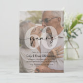 ミニマル60周年結婚記念写真 招待状 (スタンド正面)